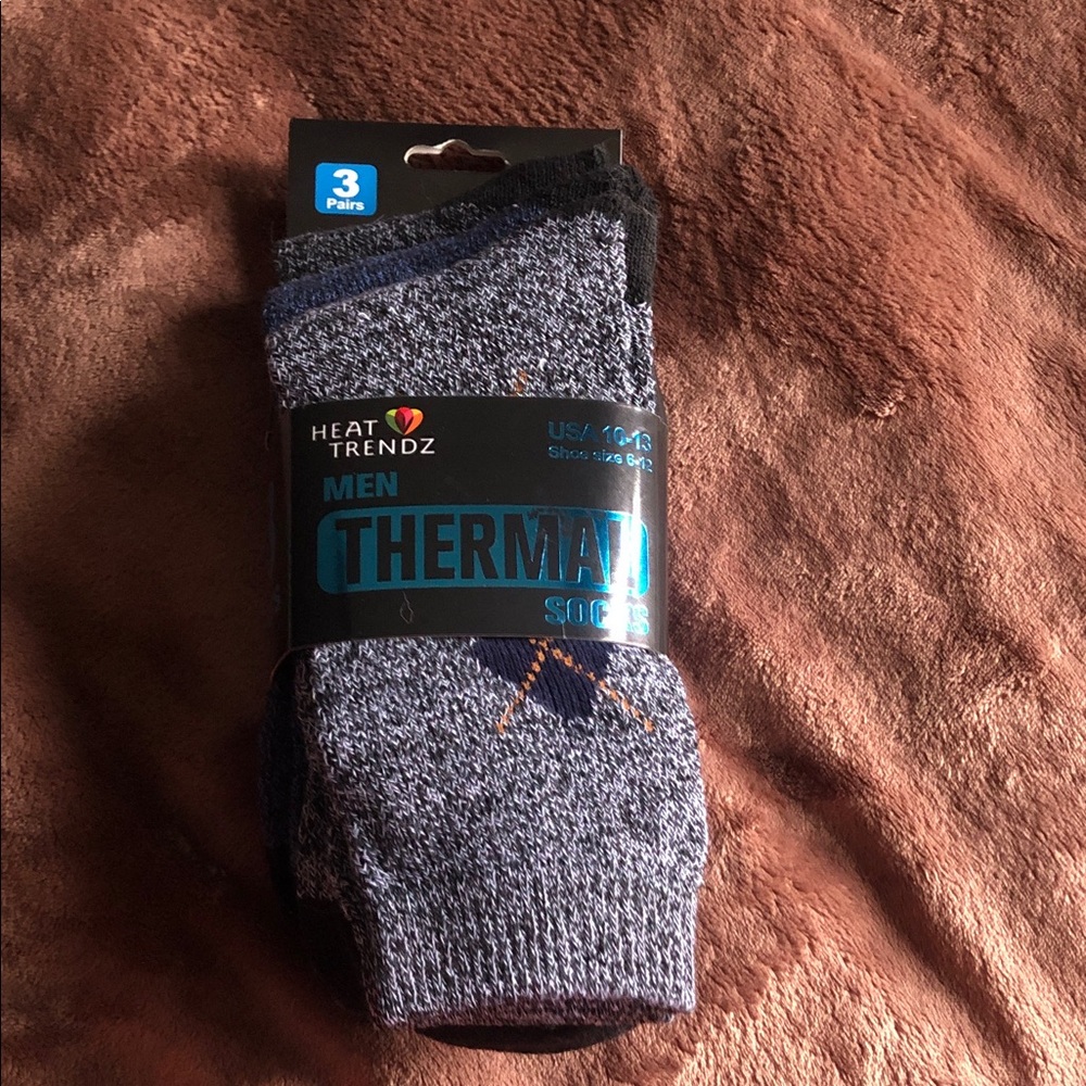 Men’s Thermal Athletic Socks - Gray (3 Pairs)